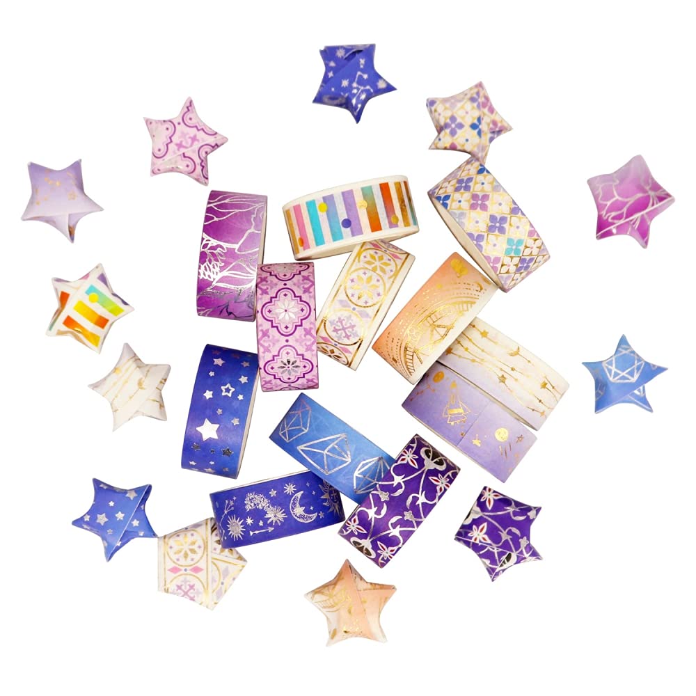 HASTHIP 12 Rolls Journal Tapes Cute Gold Foil Flower Decorative Masking Tape Scrapbooking Tape for DIY Art & Crafts and Gift Wrapping Holiday Decoration HASTHIP 12 Rolls Journal Tapes Cute Gold Foil Flower Decorative Masking Tape Scrapbooking Tape for DIY Art & Crafts and Gift Wrapping Holiday Decoration
